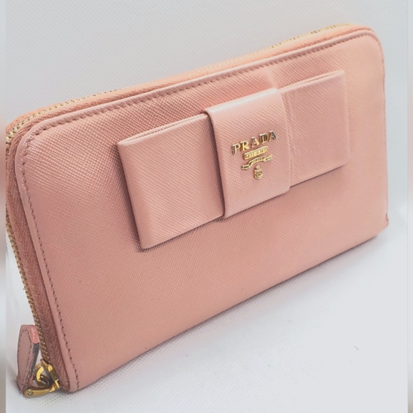 PRADA long leather Saffiano Pink wallet excelent conditions - Re-furneshed - Picture 2 of 16